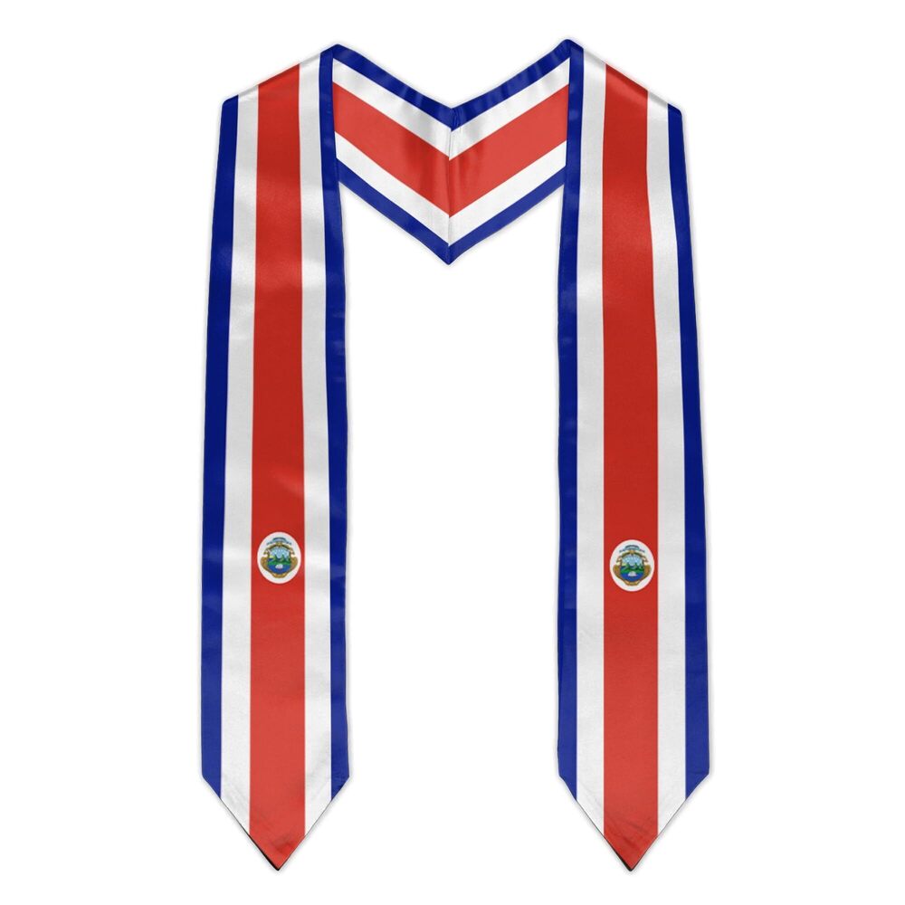 3520 Costa Rica Flag Graduation Stole Graduation Sash Graduation Scarf